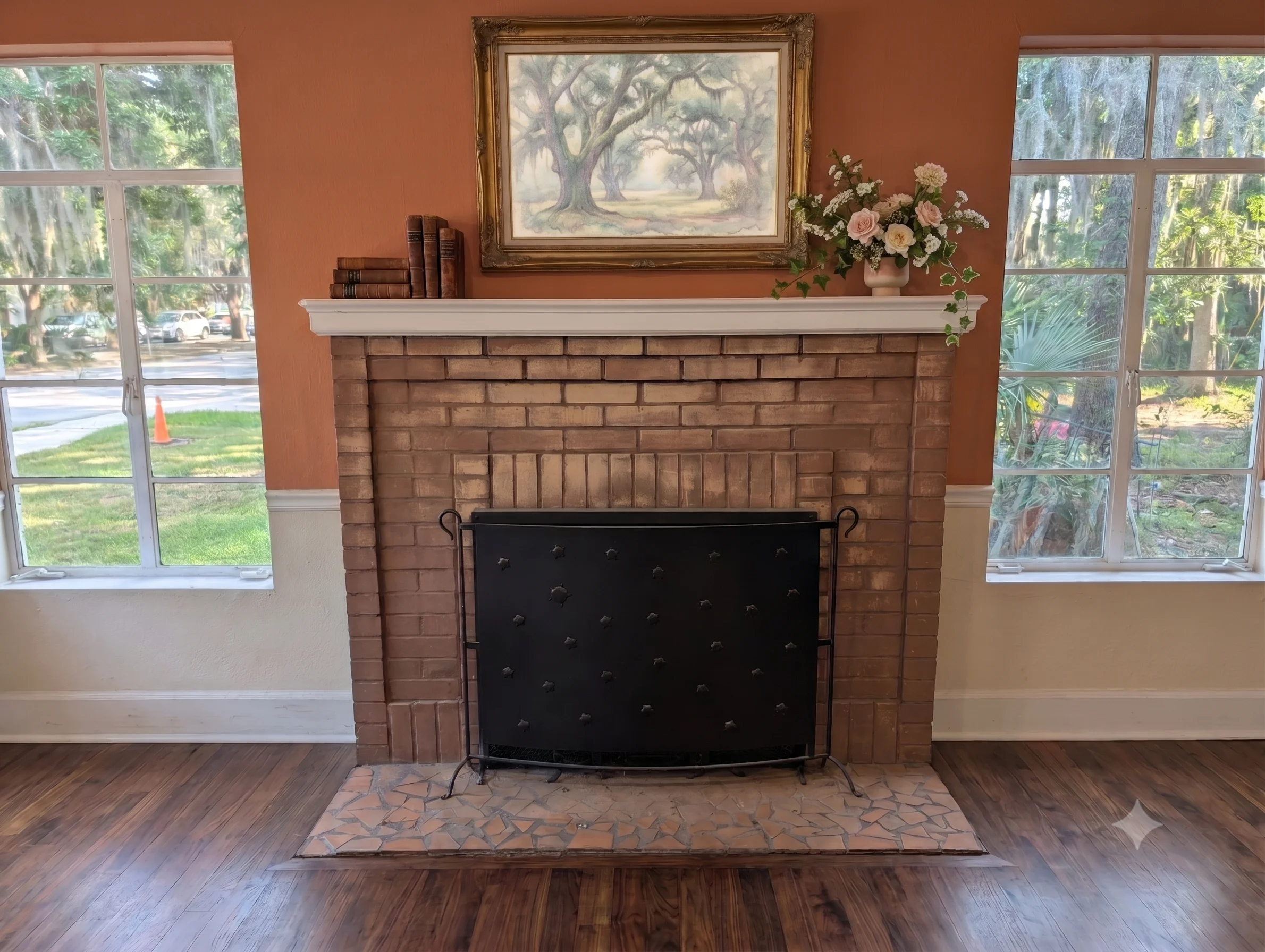 Brick Fireplace